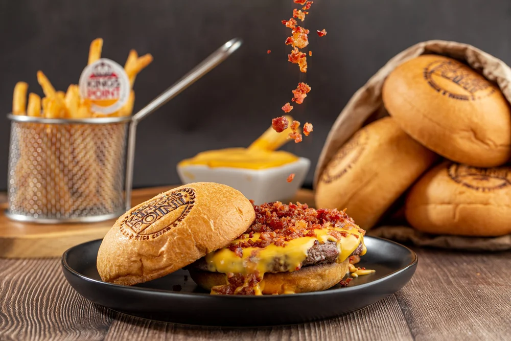 Kings Cheddar Cheese Burger